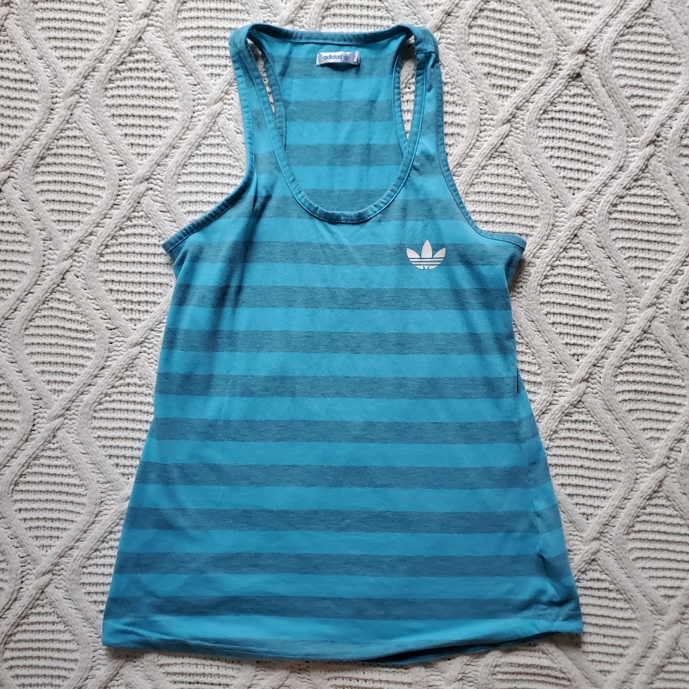 Adidas Women's Two Tone Blue Tank Top